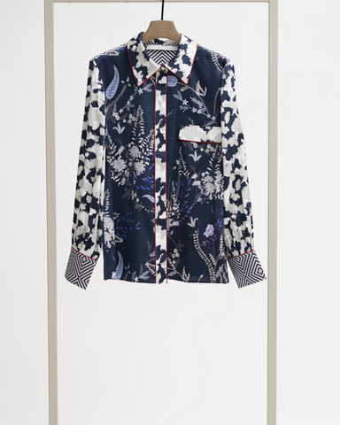 Herzen s’Angelegenheit - Navy Multi Print Blouse