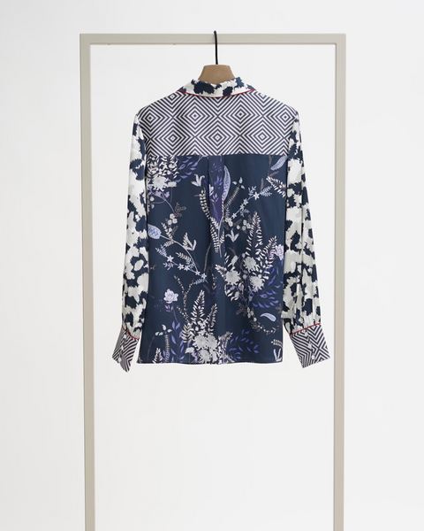 Herzen s’Angelegenheit - Navy Multi Print Blouse