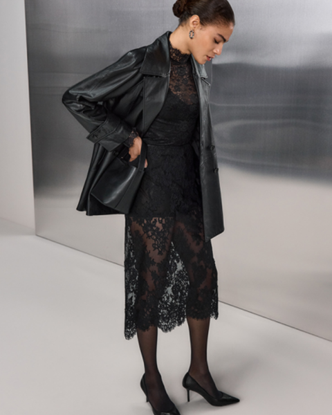 RIANI - Black Lace Skirt