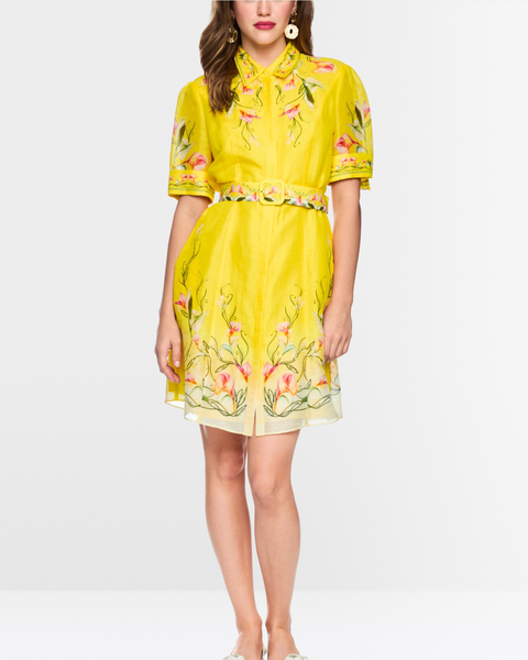 Marc Cain - Yellow Floral Printed Dress