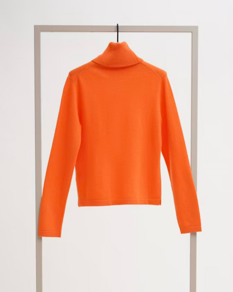 Herzen s’Angelegenheit - Orange Cashmere Polo Neck Pullover