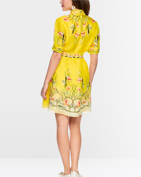 Marc Cain - Yellow Floral Printed Dress