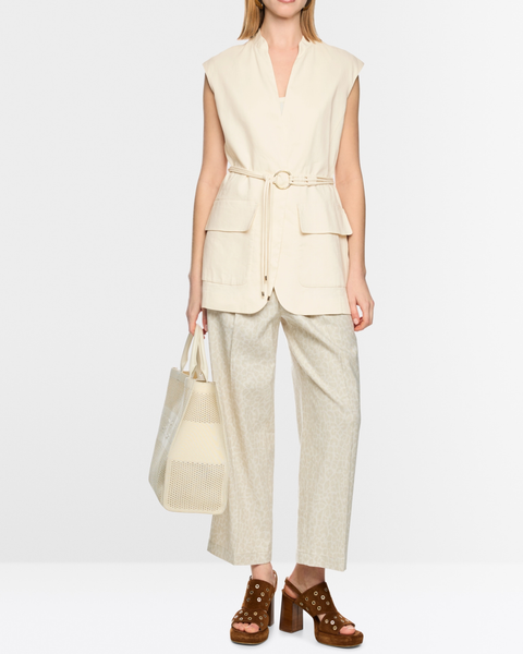 Marc Cain - Long Linen Blend Safari Vest
