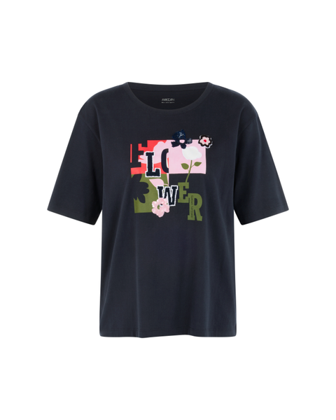 Marc Cain - Printed Navy T-Shirt