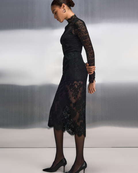 RIANI - Black Lace Skirt