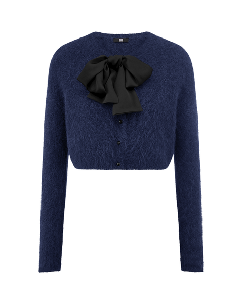 RIANI - Blue Cardigan with Bow