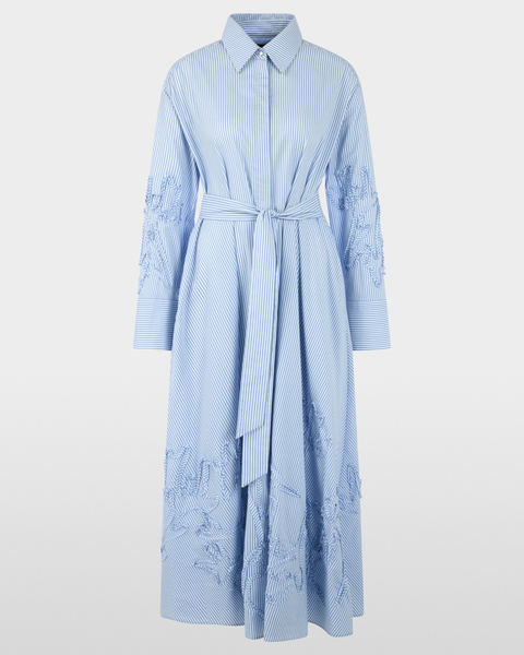 Marc Cain - Striped Blue and White Shirt Dress