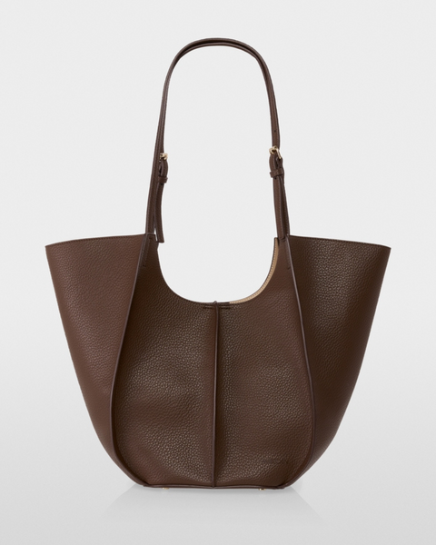 Marc Cain - Faux Leather Brown Shopper Bag
