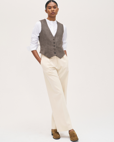 Rosso35 - Brown Tweed Waistcoat