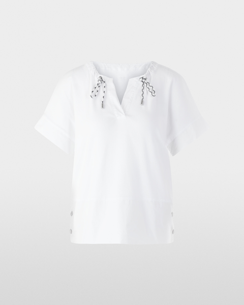 Marc Cain - Casual Top with Drawstring Collar Detail