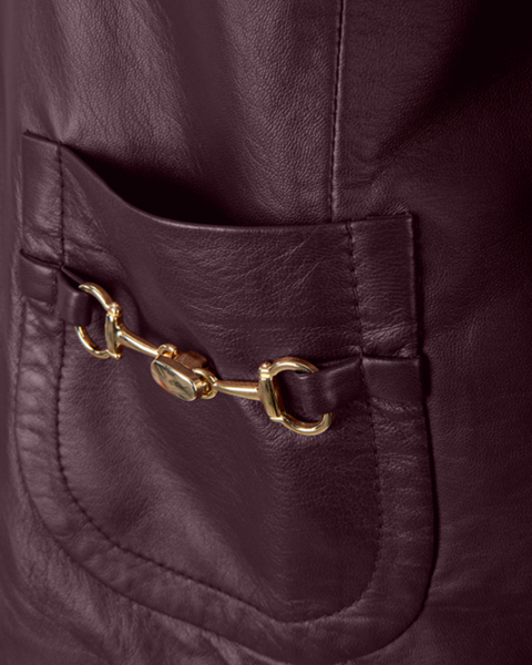 RIANI - Claret Leather Jacket