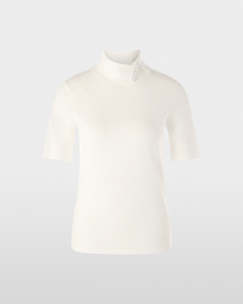 Marc Cain - Turtleneck T-Shirt with Crystal Detail