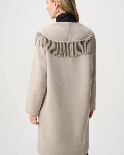 Joseph Ribkoff - Wool Blend Fringed Coat