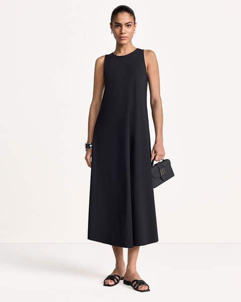 RIANI - Black Sleeveless Midi Dress