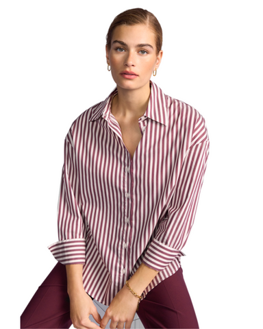RIANI - Claret Stripe Shirt