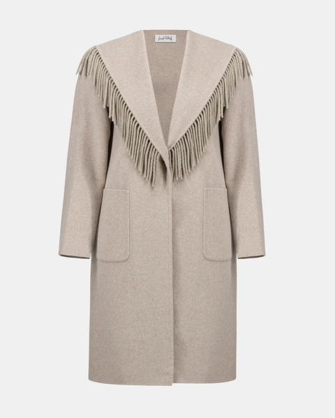 Joseph Ribkoff - Wool Blend Fringed Coat