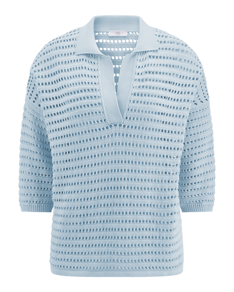 RIANI - Knitted Boxy Blue Pullover