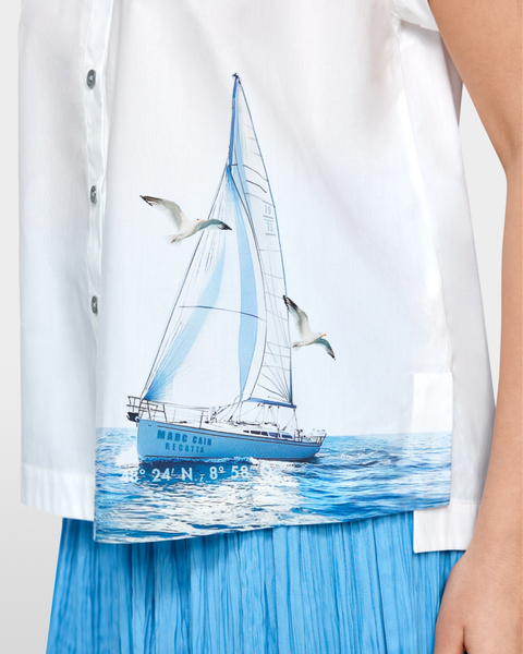 Marc Cain - Blouse with Maritime Print