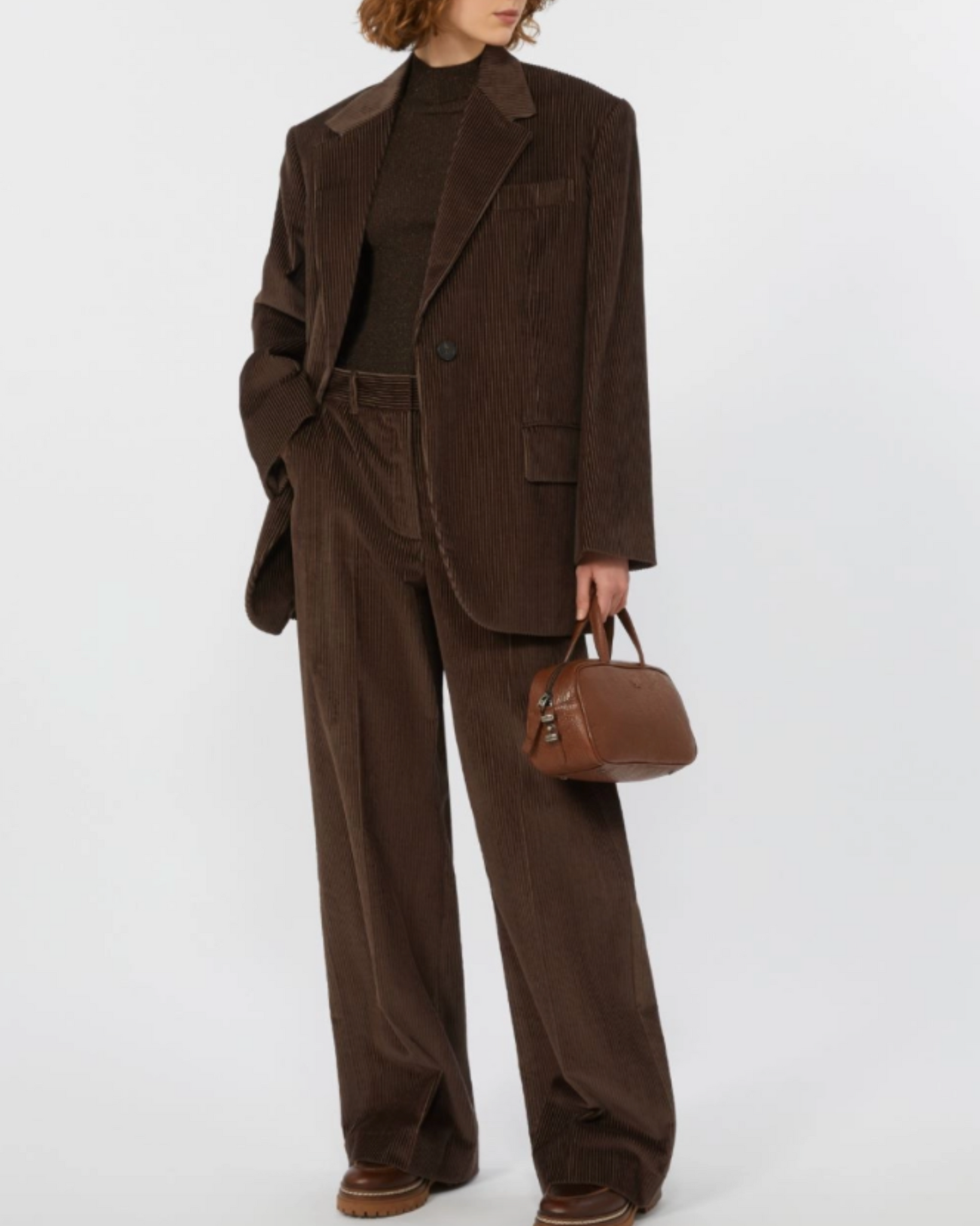 Weekend Max Mara - TANIA Chocolate Corduroy Trousers