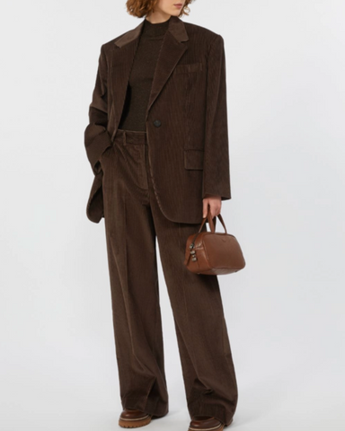 Weekend Max Mara - TANIA Chocolate Corduroy Trousers