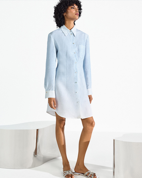 RIANI - Blue Shirt Dress
