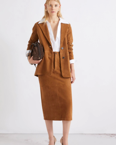 Marella - Ginger Suede Skirt