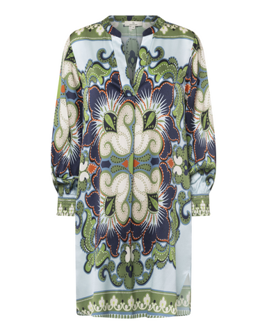 Charlotte Sparre - Connie Dress in Green Printed