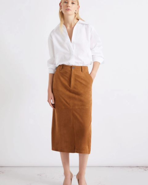 Marella - Ginger Suede Skirt