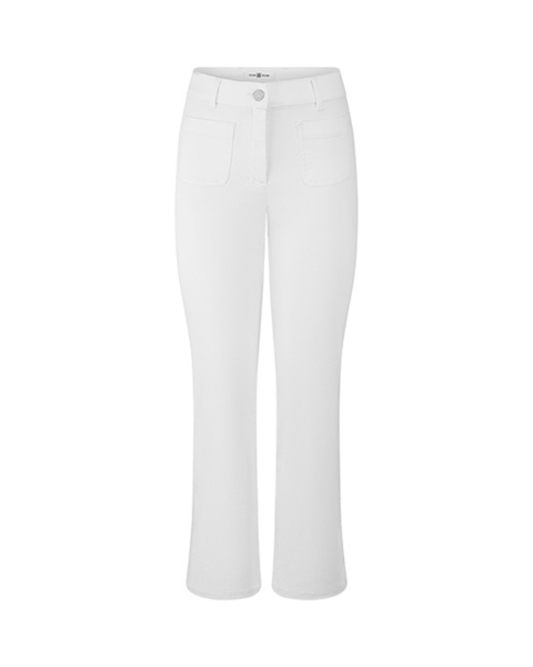 RIANI - White Bootcut Jeans with Pocket Details
