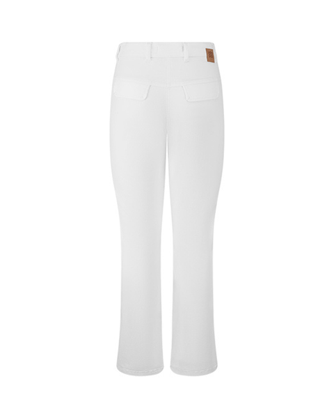 RIANI - White Bootcut Jeans with Pocket Details
