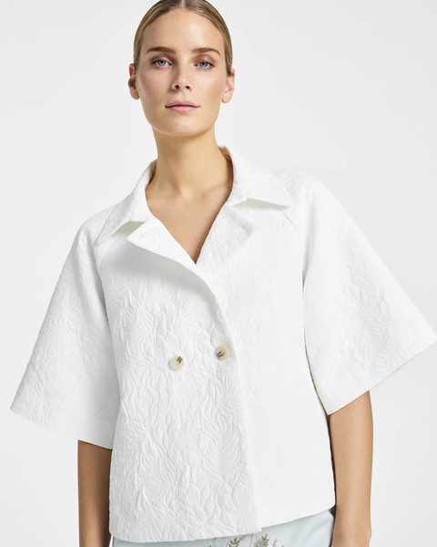 Gustav - Embossed Off-White Jacket