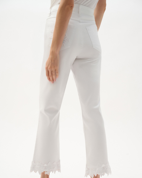 Joseph Ribkoff - Featherweave™ Denim Straight Crop Jeans With Lace Appliqué