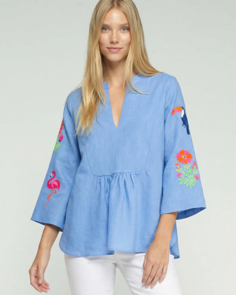 Vilagallo - Blouse with Tropical Sleeves