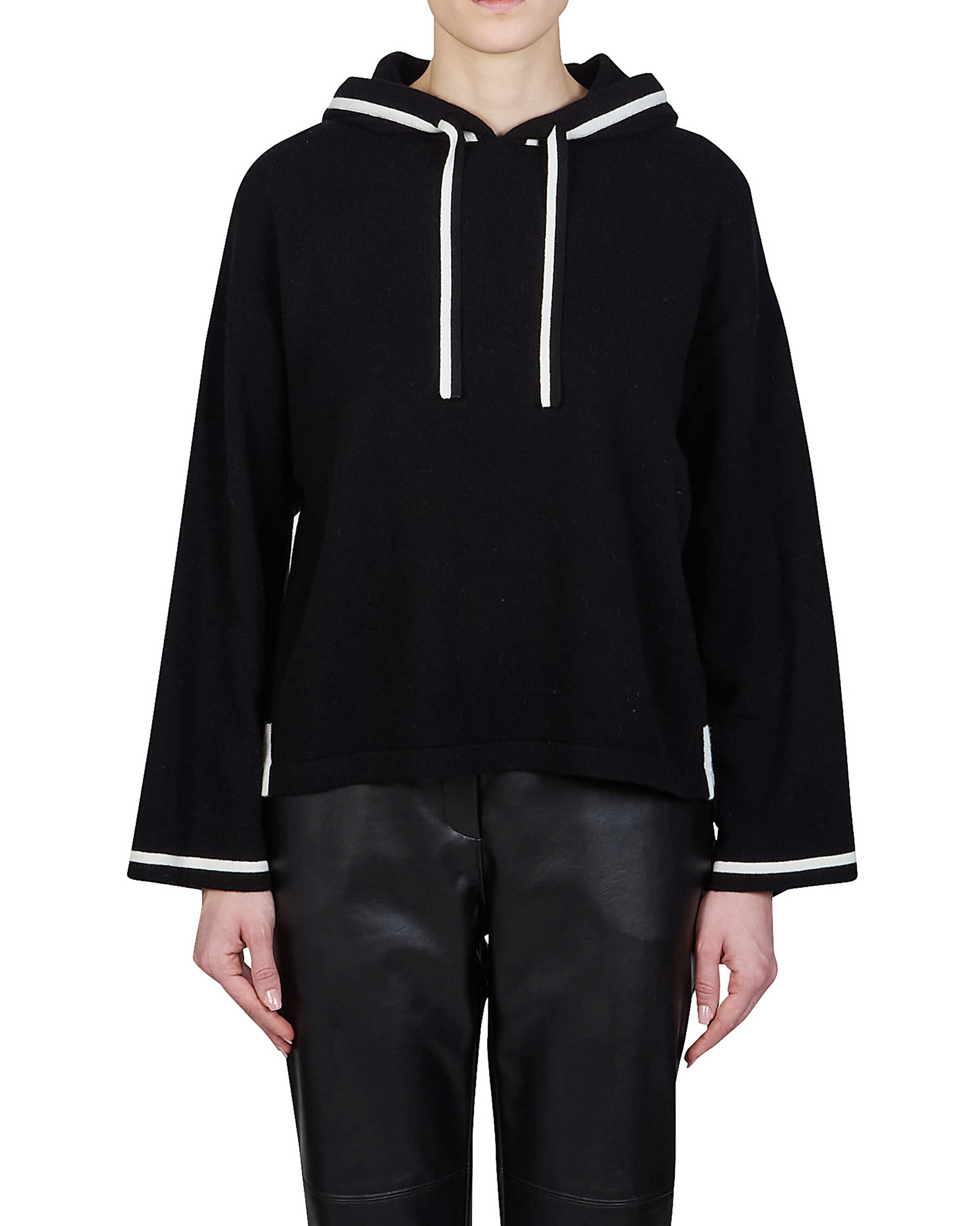 Purotatto - Hooded Sweater with Contrast Trim