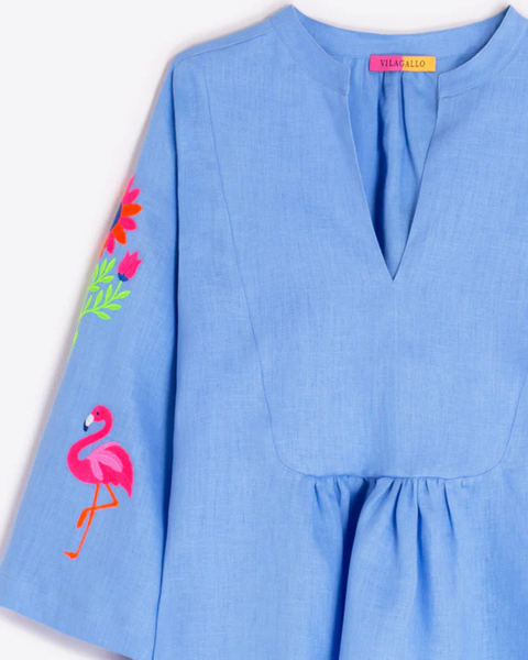 Vilagallo - Blouse with Tropical Sleeves