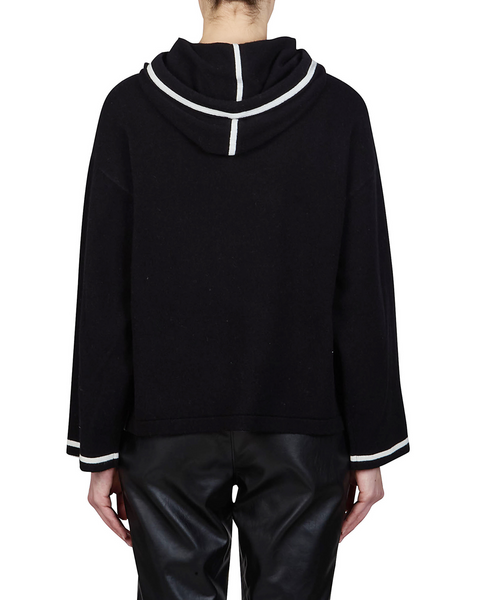 Purotatto - Hooded Sweater with Contrast Trim
