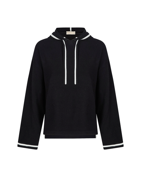 Purotatto - Hooded Sweater with Contrast Trim