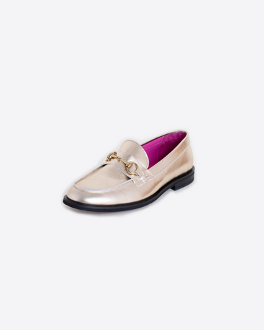 Vilagallo - Gold Leather Loafers