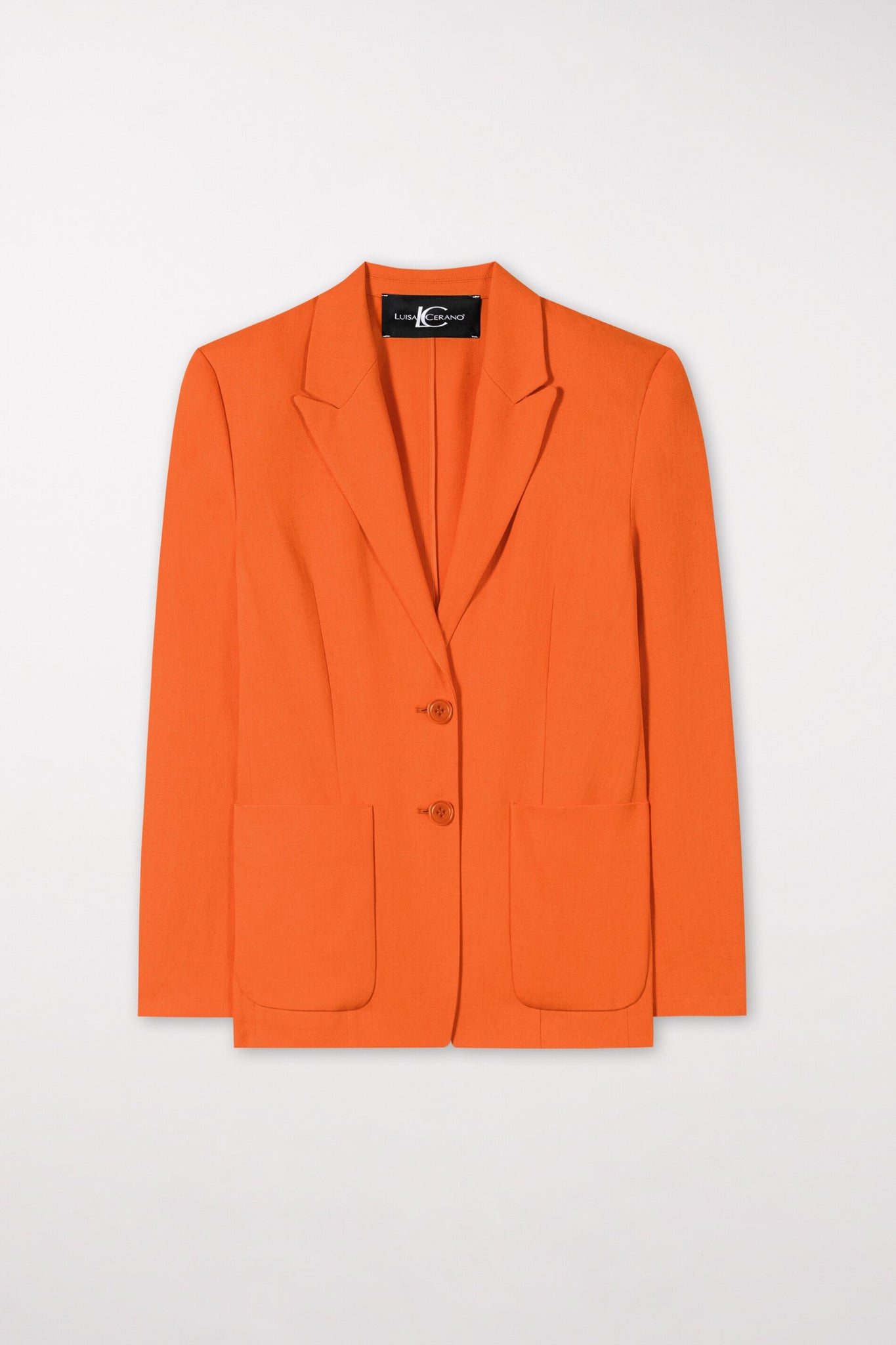 Luisa Cerano - Orange Linen Blend Blazer 498017-3503