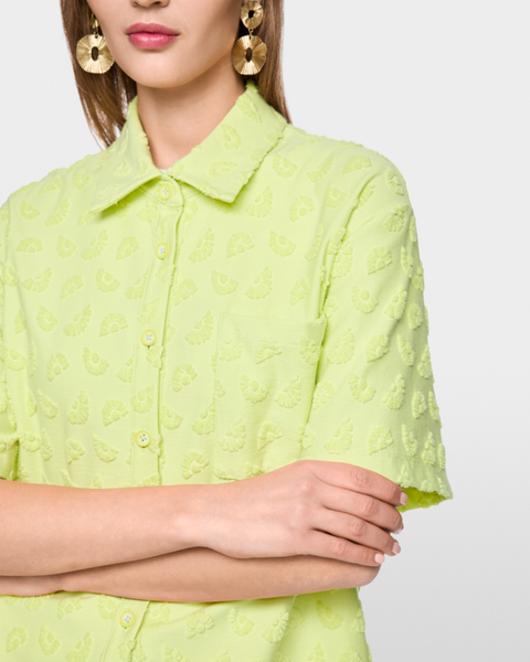 Marc Cain - Lime Blouse with Towelling Detail