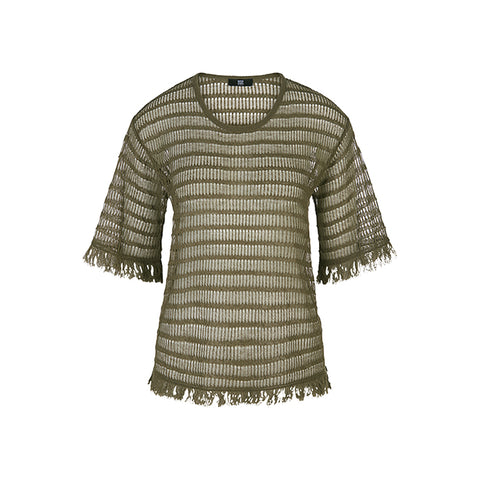 RIANI - Tassled Stripe Shirt 447910-8271