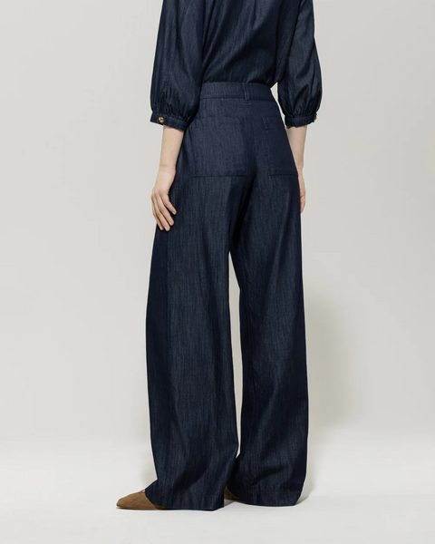Luisa Cerano - Denim Wide Leg Trousers