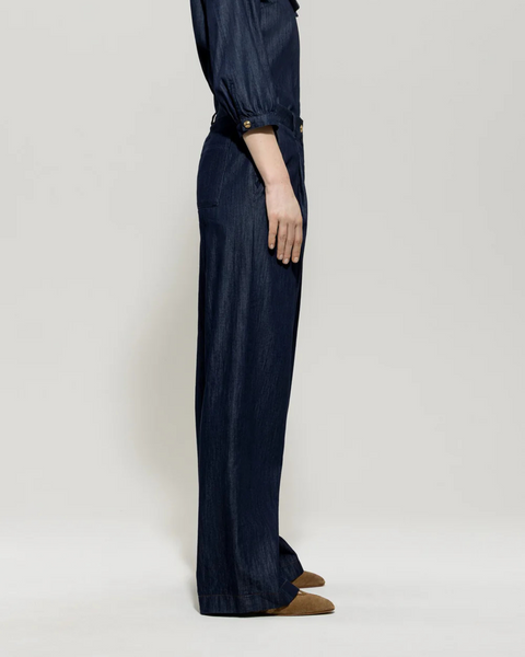 Luisa Cerano - Denim Wide Leg Trousers
