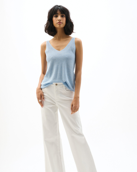 Joseph Ribkoff- Metallic Knitted Camisole with Rhinestones&nbsp;