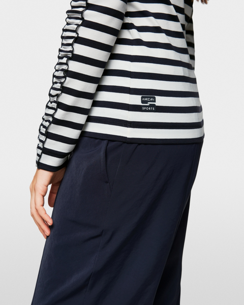 Marc Cain - Navy and White Stripe T-Shirt