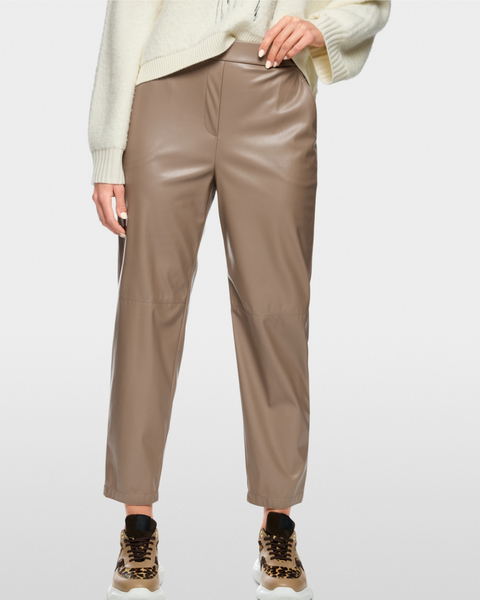 Marc Cain - RANCHI Tan Pleather Trousers