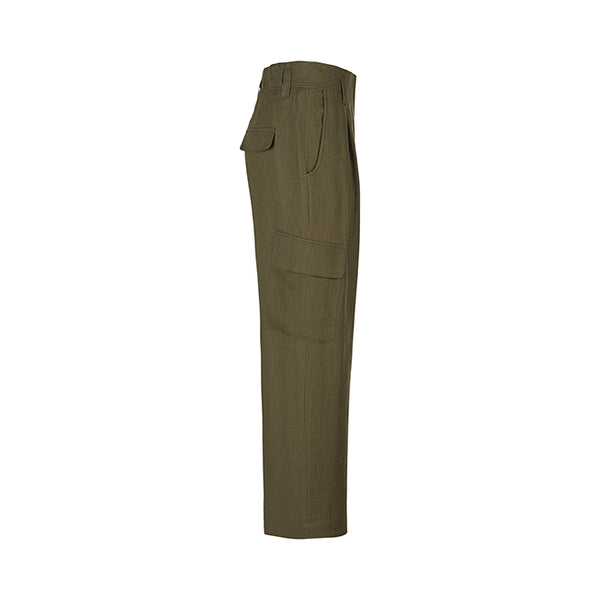 RIANI - Khaki Wide Leg Combat Trousers 443660-2272