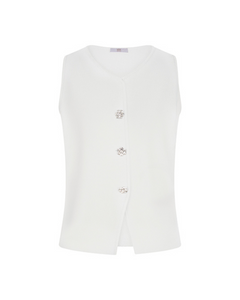 RIANI - Knitted Waistcoat with Silver Buttons