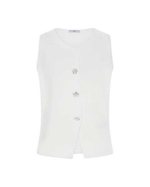 RIANI - Knitted Waistcoat with Silver Buttons