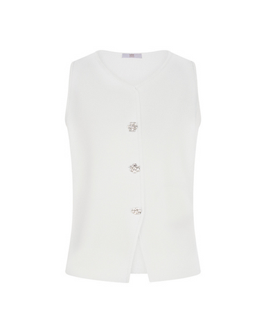 RIANI - Knitted Waistcoat with Silver Buttons